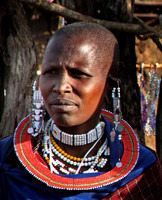 Masai Woman with Festive Jewelry