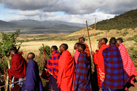 Masai Men Gathering for Ceremony